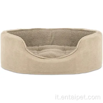 Pet oval Terry Sueece Fleece Led con materasso